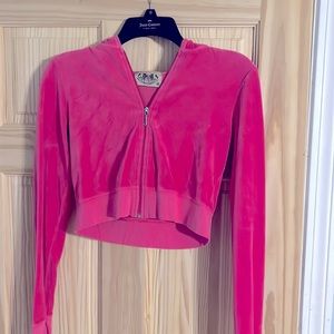 Juicy Couture Crop top hot pink hoodie